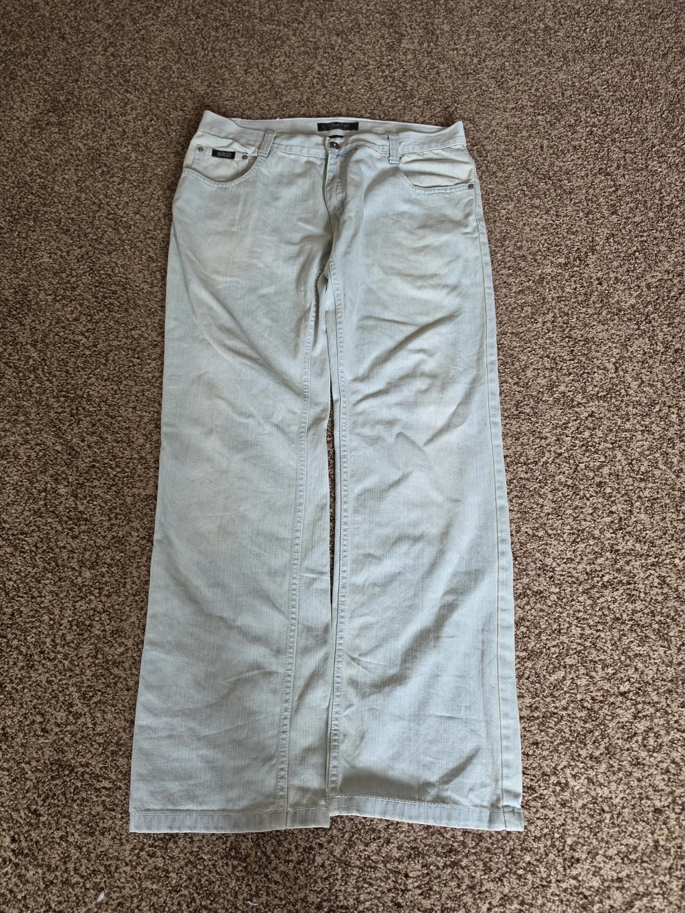 Vintage South Pole Light Blue Wash Jeans Mens Regular Fit Straight Leg Size 34